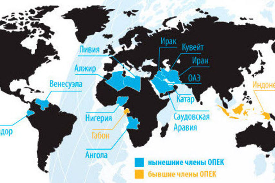 Карта страны опек