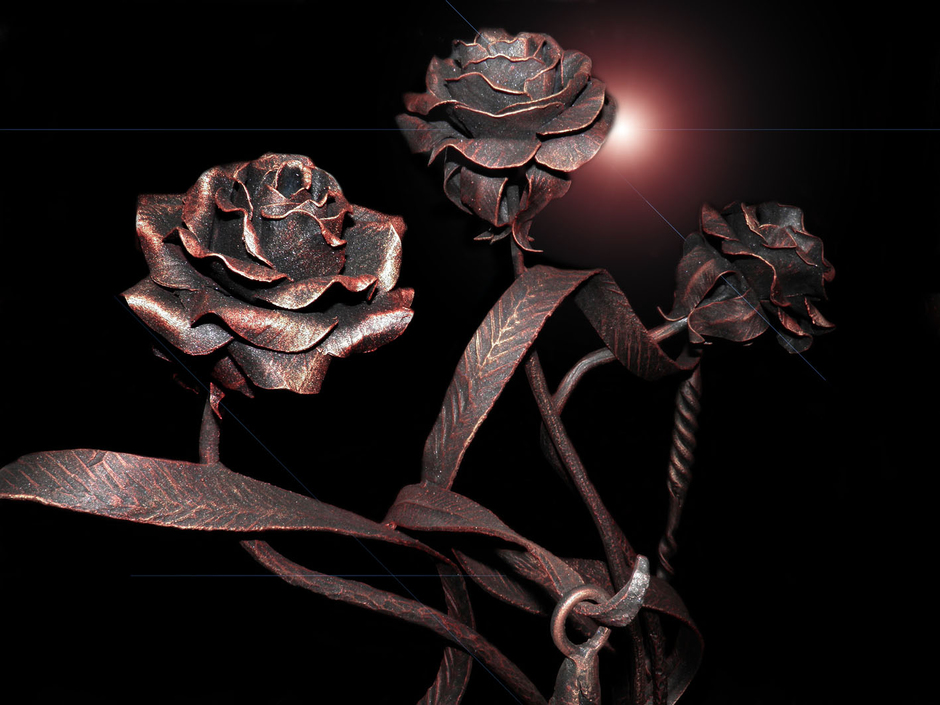 Роза из металла без сварки и горячей ковки