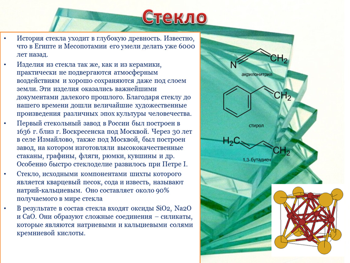 Из чего делают стекло презентация для дошкольников