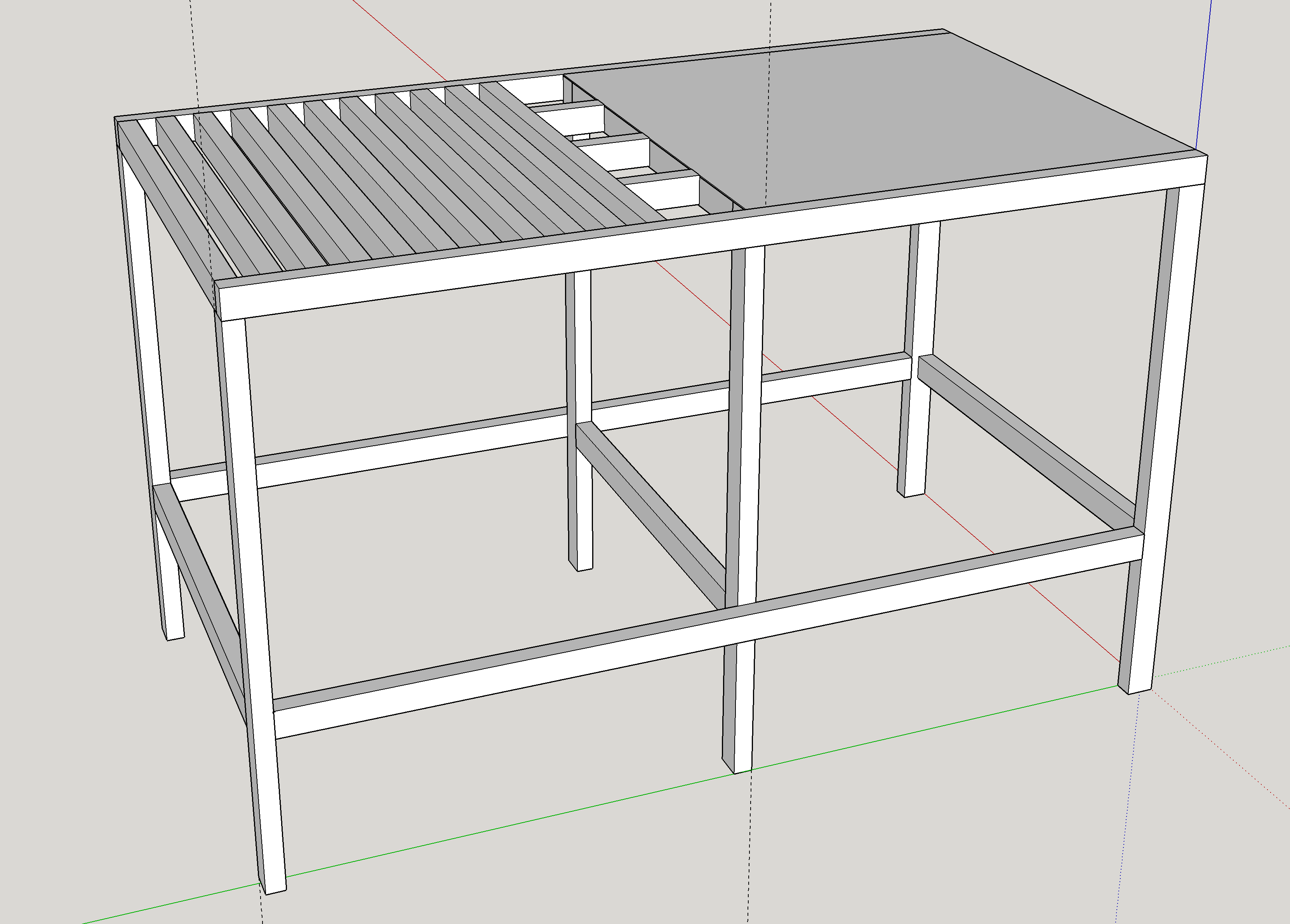 Верстак из профильной трубы 40x20 чертеж